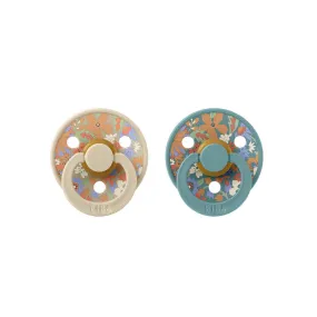 BIBS X LIBERTY Colour Latex Pacifier - 2 Pack - Vanilla Hush Mix - June Blossom