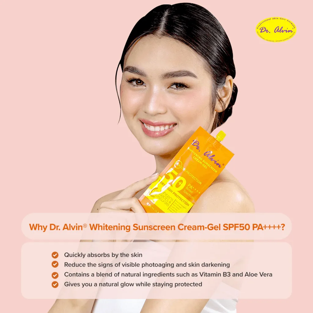 Dr. Alwin Whitening Sunscreen Cream Gel SPF 50   50ml