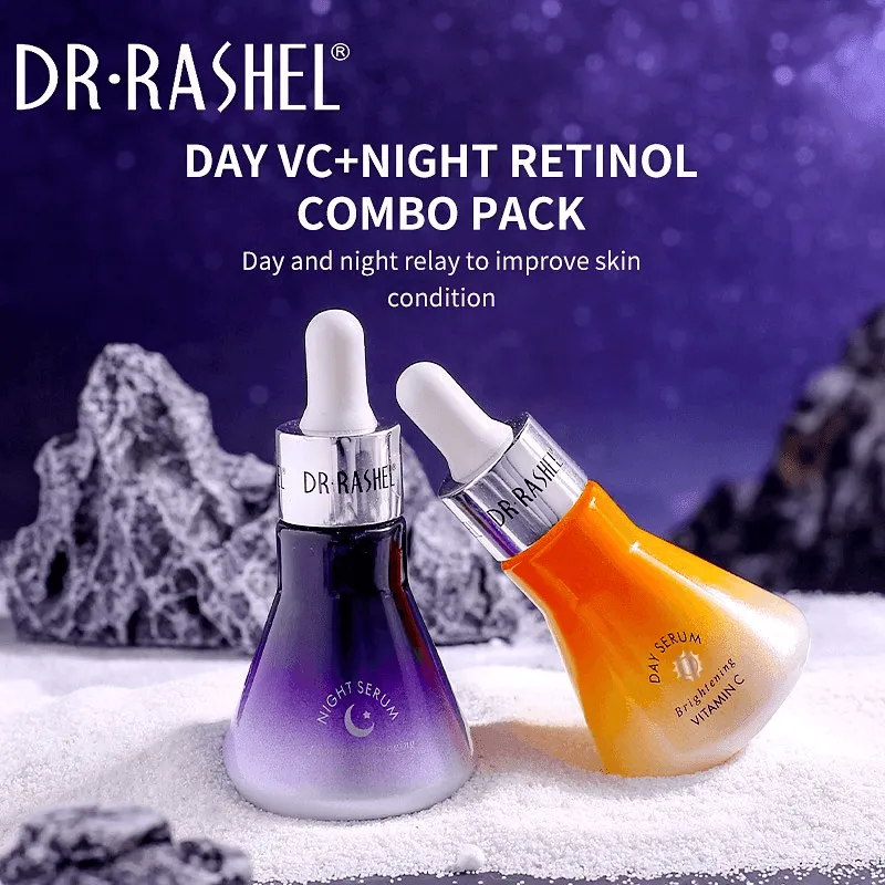 Dr.Rashel Vitamin C & Retinol Day & Night Face Serum 2 Pack - 30ml