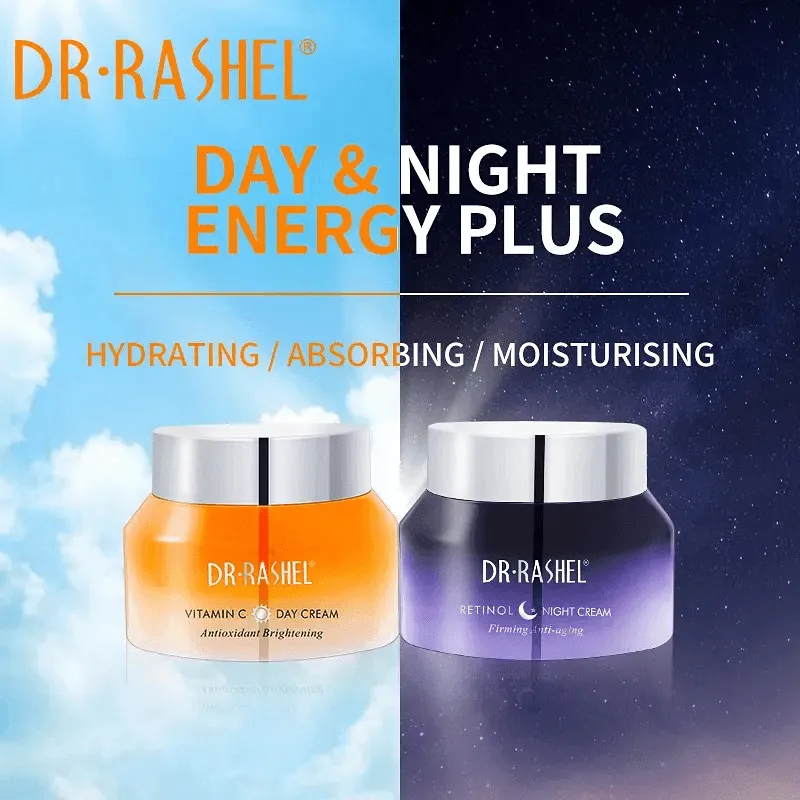 Dr.Rashel Vitamin C & Retinol Daytime Brightening & Anti-Aging Face Creams (2 Pack)