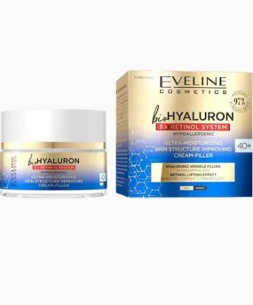 Eveline Bio Hyaluron 3Xretinol System Ultra Moisturizing Cream Filler 40 Plus