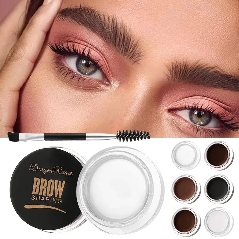 FLYTONN-3D Wild Eyebrow Gel Wax Brow Styling Soap Waterproof Long Lasting Tint Eyebrows Enhancers Brows White Brown Makeup Cosmetic Tool