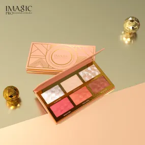 IMAGIC Cosmetics Beauty Highlight Highlight Blush Blend Palette 6 Color Contour Shadow Facial Cosmetics