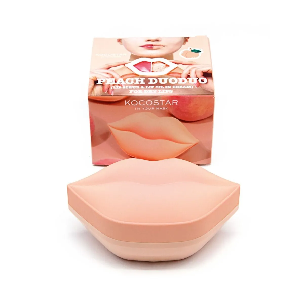 KOCOSTAR Peach Duoduo Lip Scrub & Lip Oil in Cream 21.5g