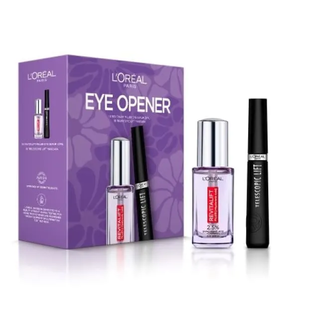 L'Oréal Paris Eye Opener Plumping Eye Serum & Lengthening Mascara Set