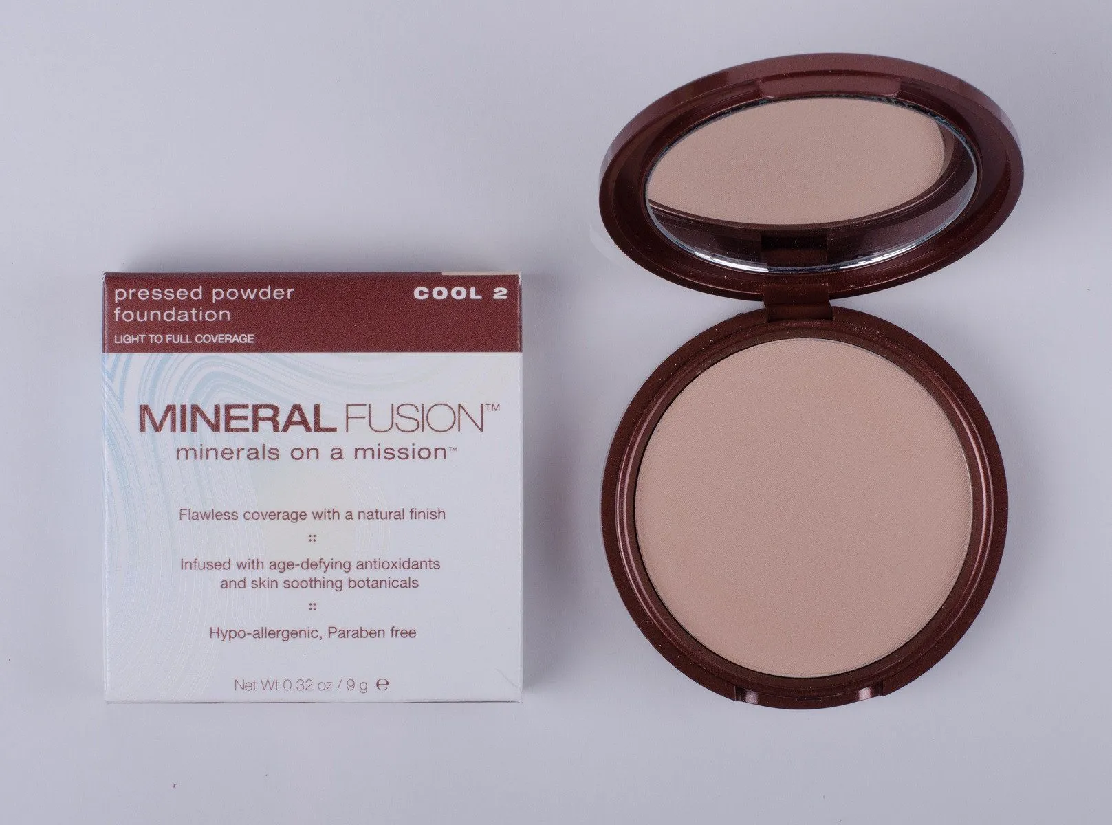 Mineral Fusion - Pressed Powder Foundation - Warm 3 (for medium skin with neutral undertones), 9g