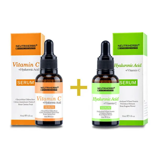 Vit C & Hyaluronic Acid Serum Duo For Dehydrated Skin